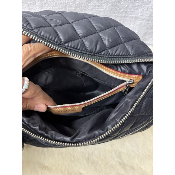 MZ Wallace Crossbody Metro Sling Bag Black Quilted Fanny - Picture 8 of 9